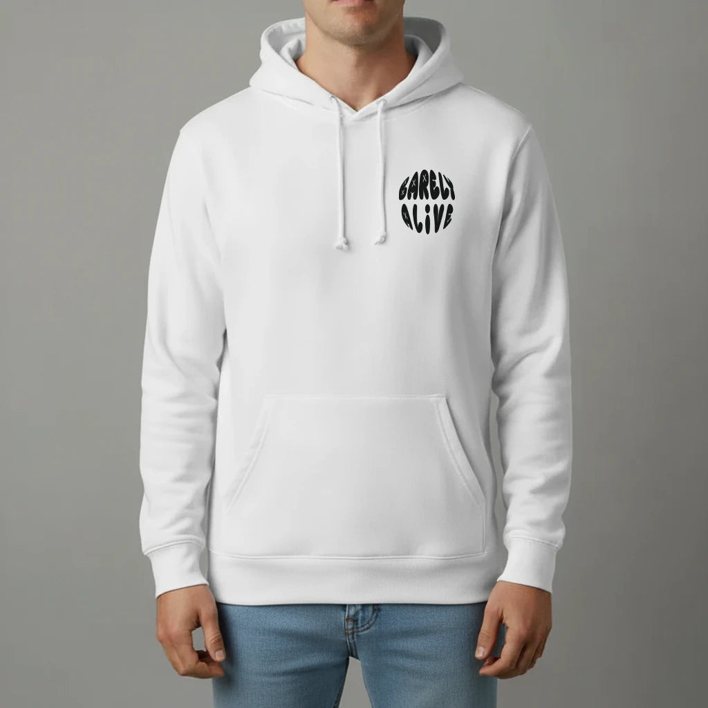 Unisex Pullover Hoodie – ALIVE, BARELY